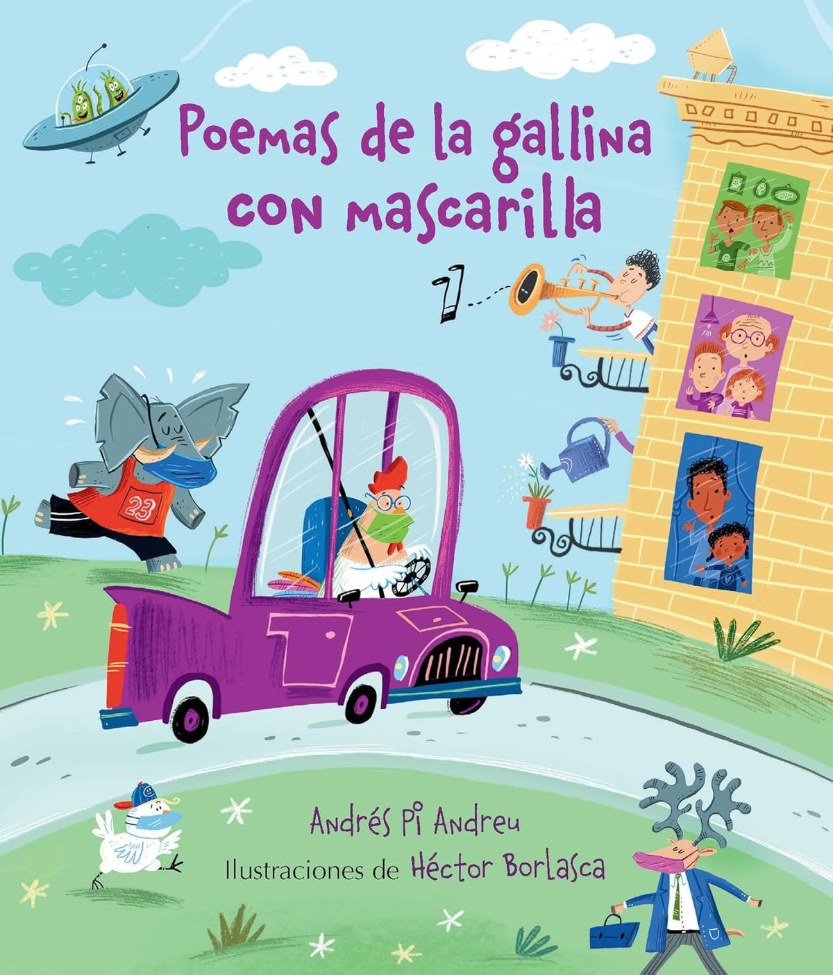 Poemas de la gallina con mascarilla