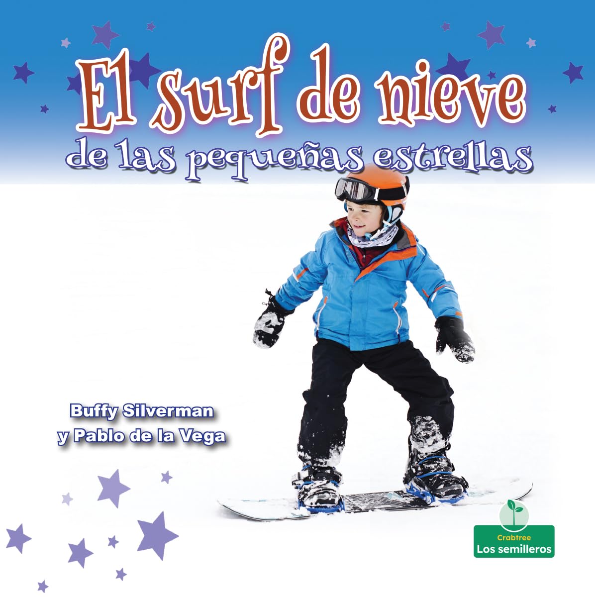 El surf de nieve de las pequeñas estrellas
