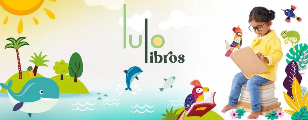 Lulo Libros Banner with brand icons and Logo