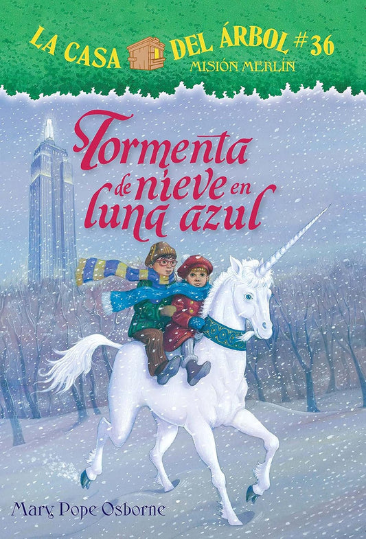 Tormenta de nieve en luna azul